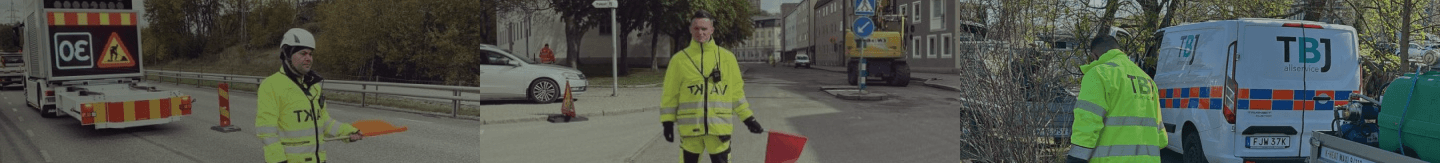 TBJ Allservice flagg- och signalvakter i arbete